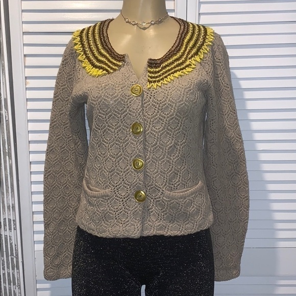 Anthropologie Sparrow Multi-Color Beaded Collar - Picture 4 of 9